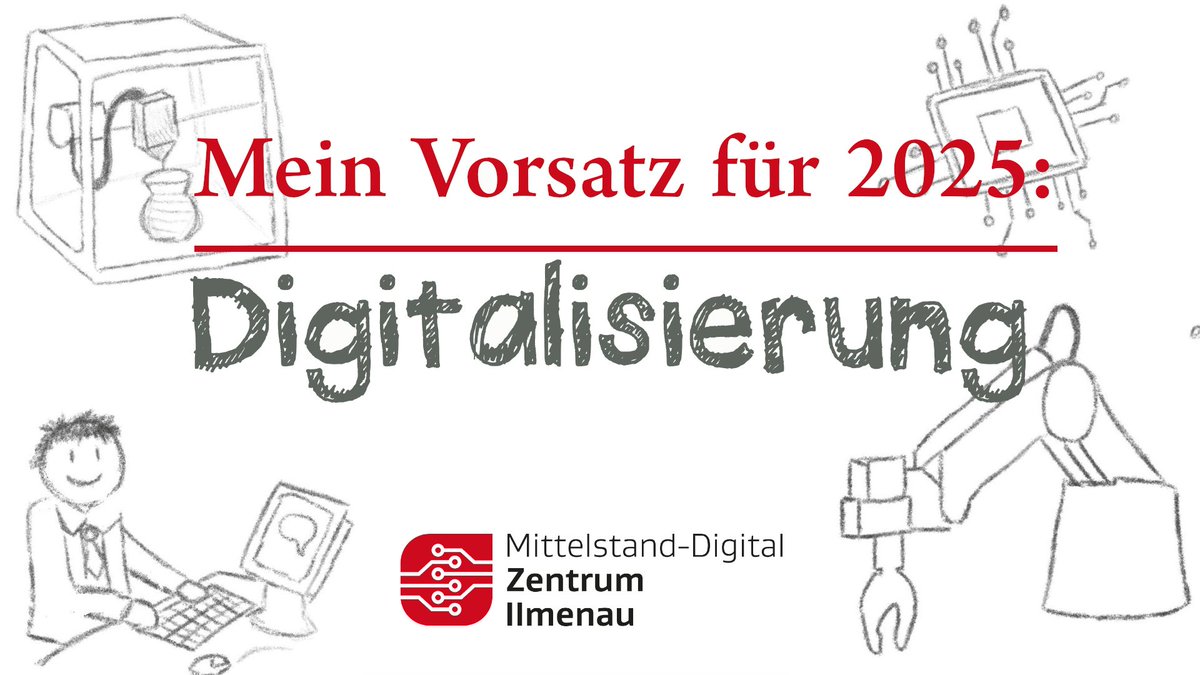 Haben Sie sich für 2025 vorgenommen, Ihr Unternehmen digitaler zu machen?🚀
Wir unterstützen Sie! 
Mit praxisnahen Projekten, Workshops und Infos bietet das Mittelstand-Digital Zentrum Ilmenau #Digitalisierung zum Anfassen – kostenfrei dank @BMWK!

👉 zentrum-ilmenau.digital