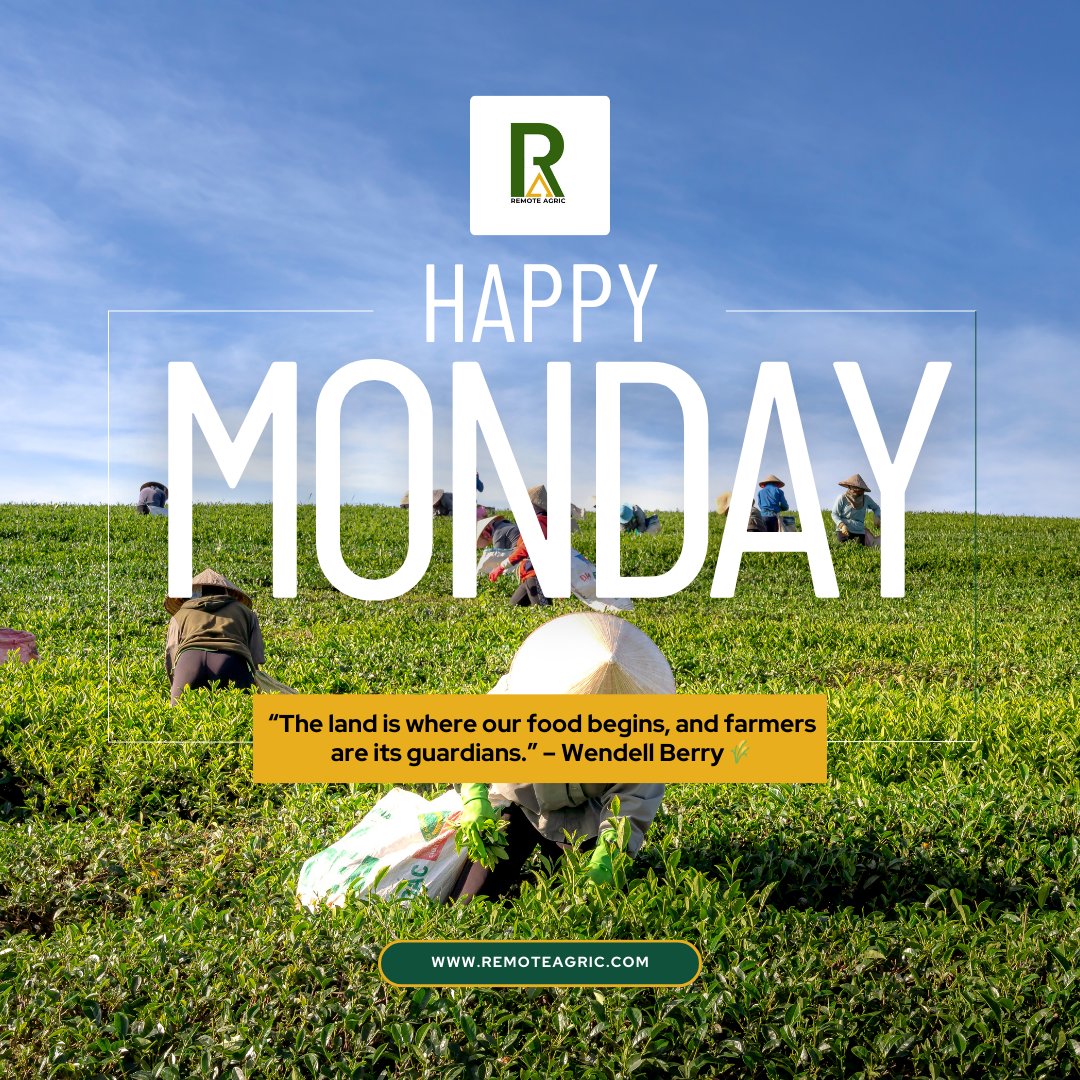 RemoteAgric's tweet image. 🌾 "The land is where our food begins, and farmers are its guardians." – Wendell Berry

Tag a farmer or share your appreciation for their hard work in the comments! Together, let’s celebrate those who grow, nurture, and sustain life. 🙌

#remoteagric #FarmingWisdom #Agriculture