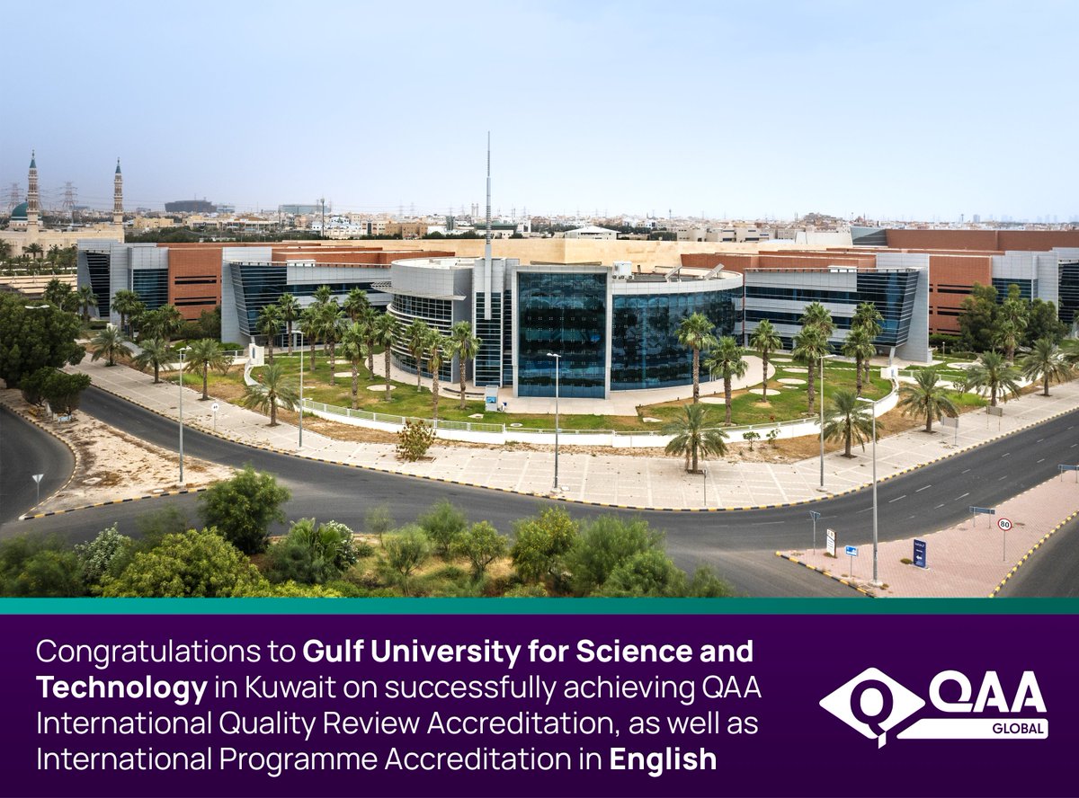 Congratulations to <a href="/GUST_Official/">GUST</a> in Kuwait on successfully achieving QAA International Quality Review accreditation, as well as International Programme Accreditation for provision in English.

Read more about the reviews here 👇
qaa.ac.uk/news-events/ne…