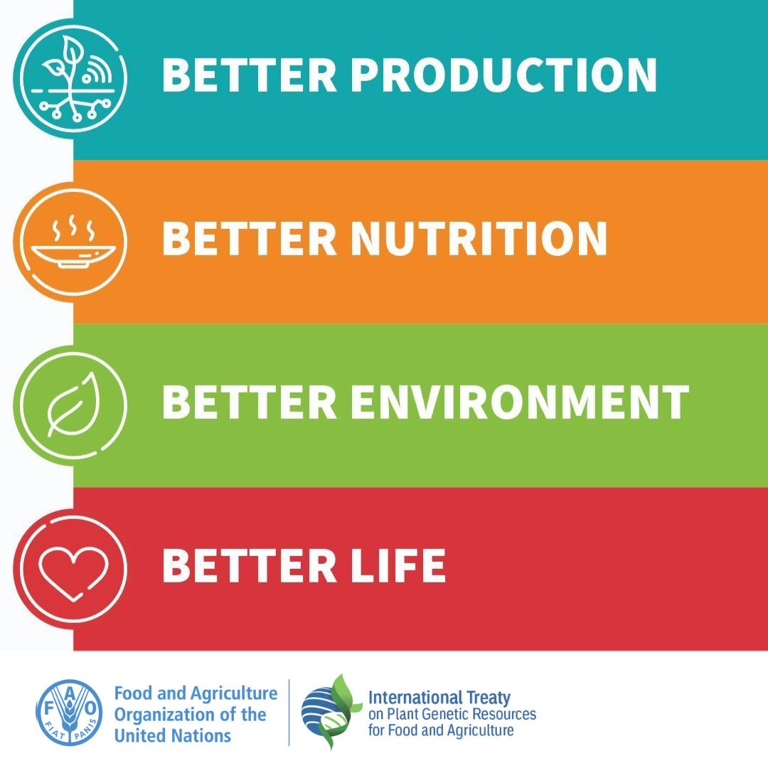 PlantTreaty (@planttreaty) on Twitter photo The <a href="/planttreaty/">PlantTreaty</a> contributes to <a href="/FAO/">Food and Agriculture Organization</a>’s #FourBetters by safeguarding plant genetic resources for better production, better nutrition, a better environment, and better lives.💚🌱
#ItAllStartsWithTheSeed #Biodiversity
<a href="/FAOclimate/">FAO Climate Change & Biodiversity</a> <a href="/CropTrust/">The Crop Trust</a> <a href="/UNBiodiversity/">UN Biodiversity</a> <a href="/CGIAR/">CGIAR</a> <a href="/SeedFed/">International Seed Federation</a> <a href="/IPBES/">ipbes</a> The <a href="/planttreaty/">PlantTreaty</a> contributes to <a href="/FAO/">Food and Agriculture Organization</a>’s #FourBetters by safeguarding plant genetic resources for better production, better nutrition, a better environment, and better lives.💚🌱
#ItAllStartsWithTheSeed #Biodiversity
<a href="/FAOclimate/">FAO Climate Change & Biodiversity</a> <a href="/CropTrust/">The Crop Trust</a> <a href="/UNBiodiversity/">UN Biodiversity</a> <a href="/CGIAR/">CGIAR</a> <a href="/SeedFed/">International Seed Federation</a> <a href="/IPBES/">ipbes</a>