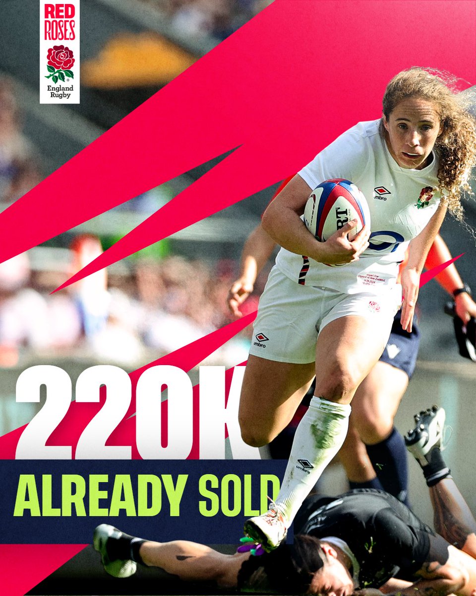 Red Roses (@redrosesrugby) on Twitter photo Tickets for #RWC2025 have been FLYING β‘οΈ
Don't forget, the next <a href="/rugbyworldcup/">Rugby World Cup</a> ticketing window opens at 11:00 GMT on Tuesday, 25 February ποΈ
β³β³β³ Tickets for #RWC2025 have been FLYING β‘οΈ
Don't forget, the next <a href="/rugbyworldcup/">Rugby World Cup</a> ticketing window opens at 11:00 GMT on Tuesday, 25 February ποΈ
β³β³β³