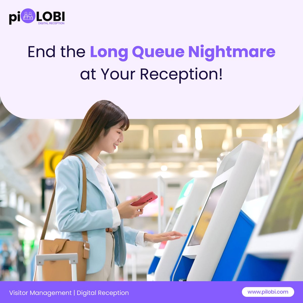 lobi_pi's tweet image. Say goodbye to reception delays and long queues! 👋
piLOBI’s #visitormanagementsystem lets visitors pre-register and fill out their details before they arrive, guaranteeing a fast, seamless check-in process. ✨

𝐕𝐢𝐬𝐢𝐭 𝐮𝐬 : pilobi.com👈

#smoothcheckin #piLOBI