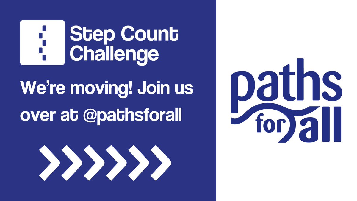 step_count's tweet image. We’re on the move! 🚶

From Monday 6th January 2025, we will no longer be monitoring or posting on this channel. You can connect with us through @PathsforAll to keep up to date with all the latest Step Count Challenge news.

See you there! 👋