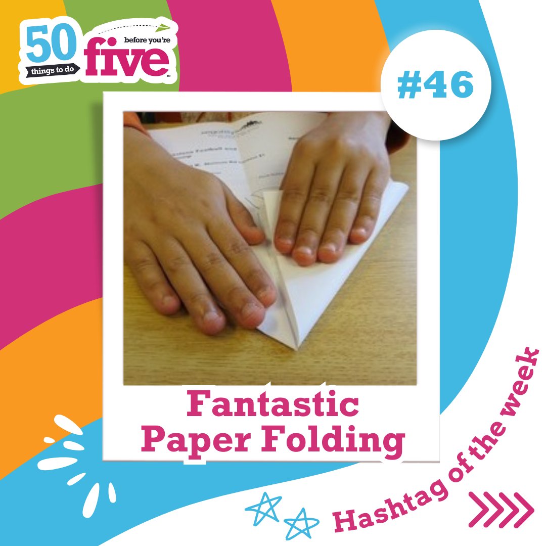 50TTDBradford's tweet image. This week&apos;s hashtag of the week is #46 Fantastic Paper Folding! 📄🤩

Now that we are in 2025, why not master a new skill? 

Download our app for more playful activities and guidance for each activity👉ow.ly/MeHX50UA8z9

 #funwithpaper #playfullearning