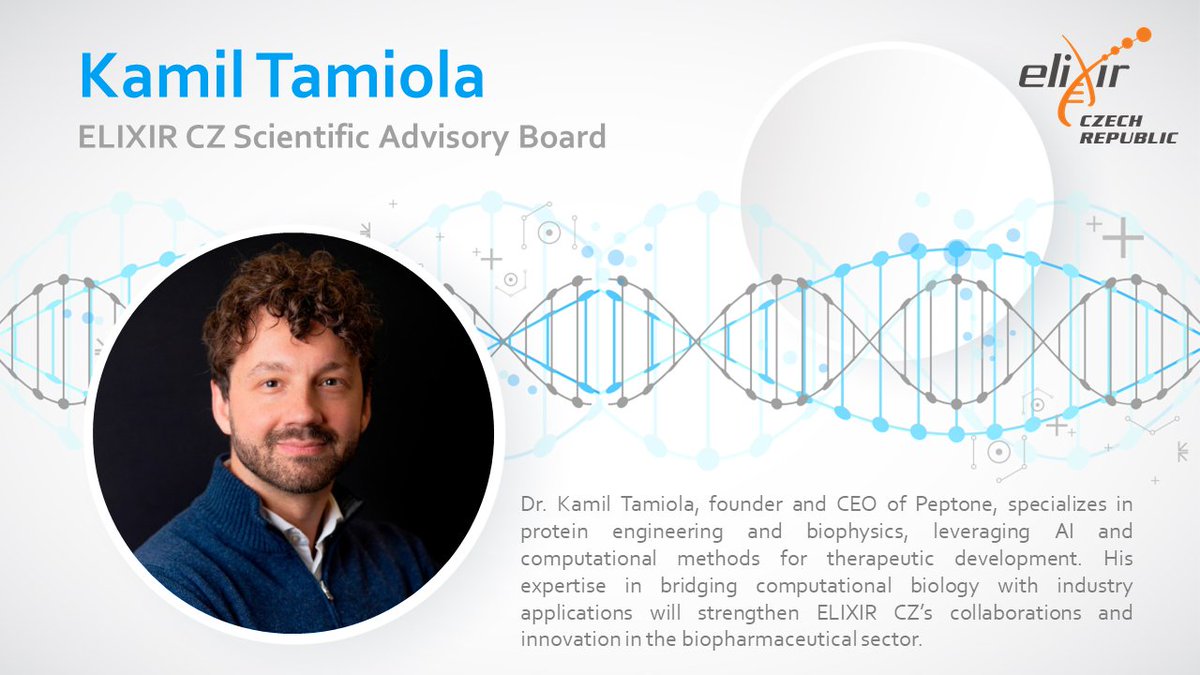 ELIXIR Czech Republic (@elixircz) on Twitter photo <a href="/ELIXIRCZ/">ELIXIR Czech Republic</a> Scientific Advisory Board member: <a href="/KamilTamiola/">Kamil Tamiola, PhD</a> , COE and Founder of <a href="/PeptoneLtd/">Peptone</a>. Thank you for being a part of ELIXIR CZ <a href="/ELIXIRCZ/">ELIXIR Czech Republic</a> Scientific Advisory Board member: <a href="/KamilTamiola/">Kamil Tamiola, PhD</a> , COE and Founder of <a href="/PeptoneLtd/">Peptone</a>. Thank you for being a part of ELIXIR CZ