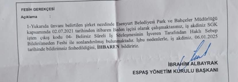 ismailAracc's tweet photo. Kayyum değil, adeta siyasi kukla. 

Kayyum, Emekçi personellere “Kıyıma” devam ediyor! Bu bir zül’dür, bu devran elbet bir gün dönecek. Evine ekmek götüren emekçileri sebepsizce “04 koduyla” işten çıkarmak bir acizliktir. Sizleri Şiddetle kınıyoruz, yazıklar olsun!  

#Esenyurt https://t.co/HoXHNlfljJ