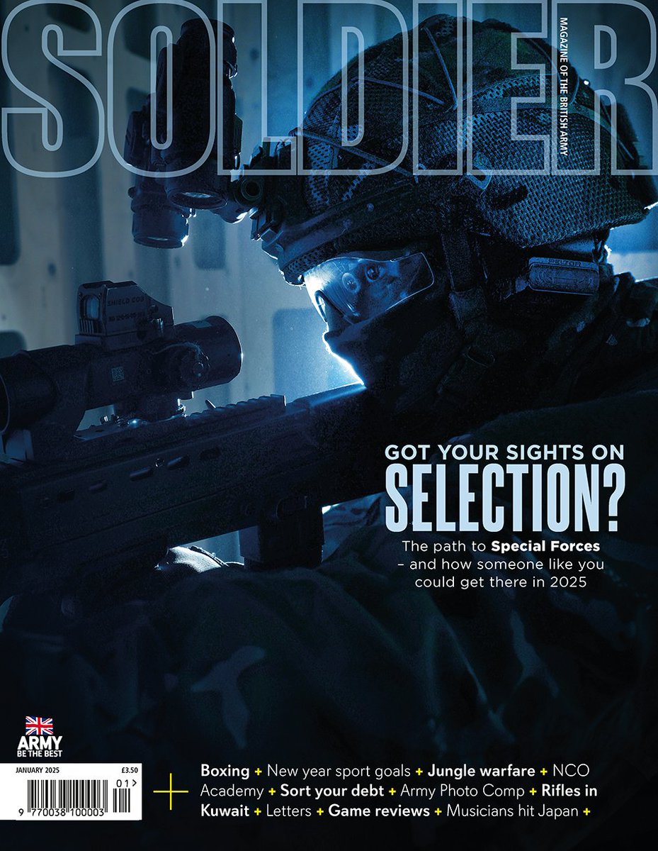 This month: Interested in the special forces? We provide some pointers on the selection process. Elsewhere, the mag has exclusive access to the Archer artillery system in Finland – and we visit Brunei for a patrolling comp. Read the digital issue here
edition.pagesuite-professional.co.uk/Launch.aspx?PB…