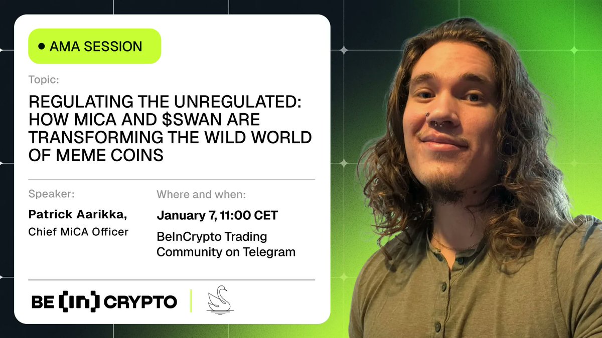 🚨 The 1st BeInCrypto AMA Session of 2025 is Here! 🚨 Start the year with  the meme coin revolution! Soon, the $SWAN token @swan_memecoin will be  everywhere. To celebrate the launch of