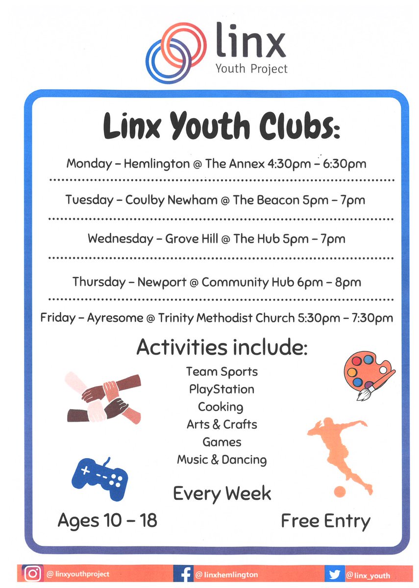 Good morning and welcome to another week, folks! We're slowly getting back to normal, just rubbing our eyes and plodding along into the new year. If your kids are looking to get back into the swing of things, then Linx Youth Project has some fantastic Youth Clubs to check out!
