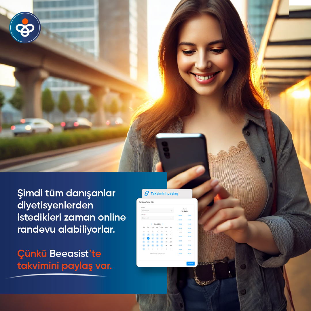 beeasist's tweet photo. 🌐 Şimdi tüm danışanlar diyetisyenlerden istedikleri zaman online randevu alabiliyorlar.

Çünkü Beeasist'te takvimini paylaş var. 🚀

Beeasist. Diyetisyenlerin Dijital Sağ Kolu. Hemen kullanmaya başlayın > https://t.co/KkIkvSBBOm

#beeasist #diyetisyen #onlineödemeal #saas https://t.co/zvcMjDjmmo