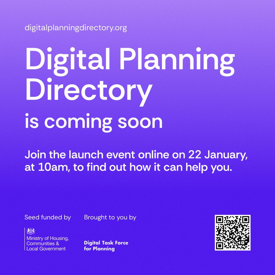 Digital Planning UK Gov (@digiplanninggov) on Twitter photo 🎆 Digital Planning Directory will launch on 22 January 2025! It'll feature digital planning service providers and be a key resource for organisations seeking to modernise their planning.
👉 Register to join the event with <a href="/drweiyang/">Dr Wei Yang</a> virtually.
us06web.zoom.us/webinar/regist… 🎆 Digital Planning Directory will launch on 22 January 2025! It'll feature digital planning service providers and be a key resource for organisations seeking to modernise their planning.
👉 Register to join the event with <a href="/drweiyang/">Dr Wei Yang</a> virtually.
us06web.zoom.us/webinar/regist…
