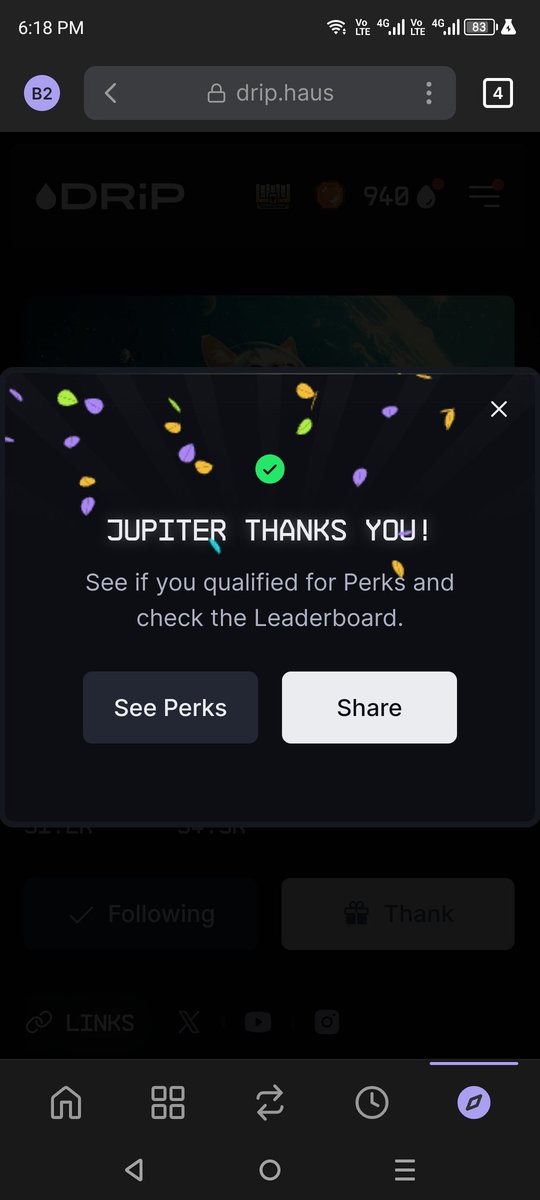 ymty0x's tweet photo. @JupiterExchange im glad you came on @drip_haus love your art works.,🥳🥳 https://t.co/9v1CmZX0gw