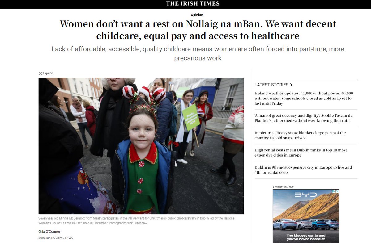 Womenscouncilireland (@nwci) on Twitter photo In 2025, #NollaigNaMBan is about more than rest. <a href="/OrlaNWCI/">Orla O'Connor</a> urges for transformative changes in childcare, tackling #VAW, healthcare & housing to work towards achieving gender equality.
Read more: irishtimes.com/opinion/2025/0… In 2025, #NollaigNaMBan is about more than rest. <a href="/OrlaNWCI/">Orla O'Connor</a> urges for transformative changes in childcare, tackling #VAW, healthcare & housing to work towards achieving gender equality.
Read more: irishtimes.com/opinion/2025/0…