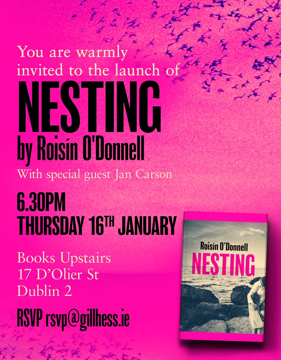 Books Upstairs (@booksupstairs) on Twitter photo 📣 BOOK LAUNCH! 📣 We are delighted to host the launch of NESTING, the extraordinary debut novel from @Roisin_ODonnell introducing an exciting new voice in fiction. The one and only <a href="/JanCarson7280/">Jan Carson</a> will do the honours on the night, and are welcome to celebrate with us 🩷 📣 BOOK LAUNCH! 📣 We are delighted to host the launch of NESTING, the extraordinary debut novel from @Roisin_ODonnell introducing an exciting new voice in fiction. The one and only <a href="/JanCarson7280/">Jan Carson</a> will do the honours on the night, and are welcome to celebrate with us 🩷