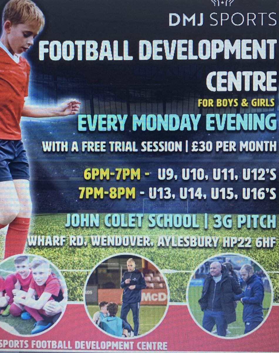 The first session of 2025 tonight. New players welcome. Sessions designed to improve players technical, tactical and social skills. For more information contact. info@dmjsports.co.uk or DM me. ⚽️👍🏻