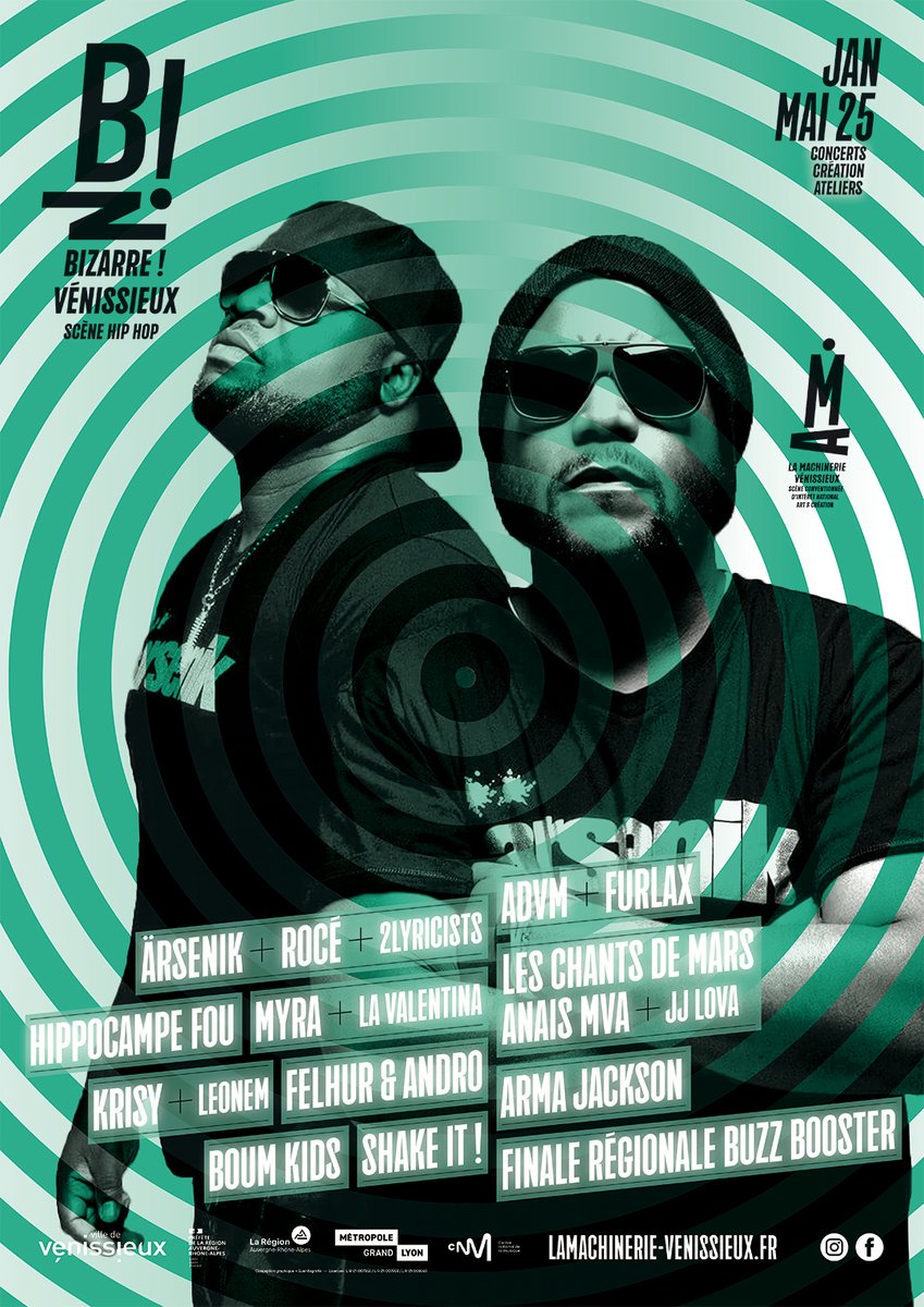 On embarque pour 2025 🚀✨
↓↓↓
Nouvelle prog' → nouvelle affiche !

🔥 De janvier à mai 2025, Bizarre! devient le QG du rap et du hip-hop 🔥
Viens découvrir la nouvelle programmation dès maintenant, et prépare-toi à vivre des soirées hautes en bangers. 💥