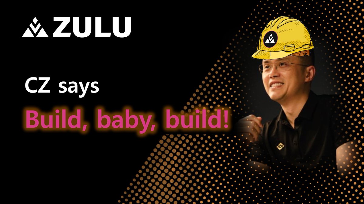 Take it from <a href="/cz_binance/">CZ 🔶 BNB</a> himself, price shouldn't be the only focus 👀⏫

$ZULU offers support for developers looking to launch their own revolutionary concepts on our innovative blockchain network. Find more details on how to apply for a grant and deploy right here