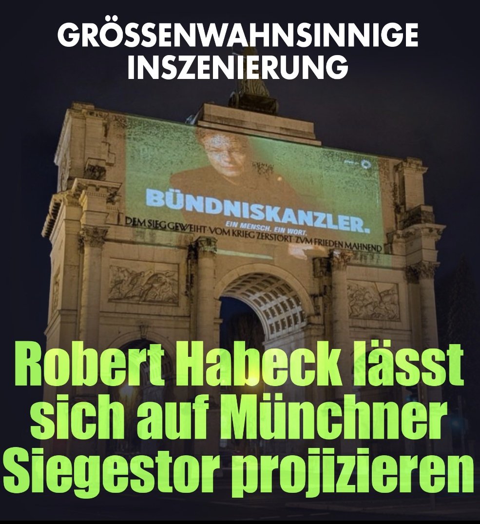 "Die Werbe-Aktion, bei der Habecks Konterfei auf berühmte Bauwerke projiziert wird, soll in mehreren deutschen Großstädten durchgeführt werden."