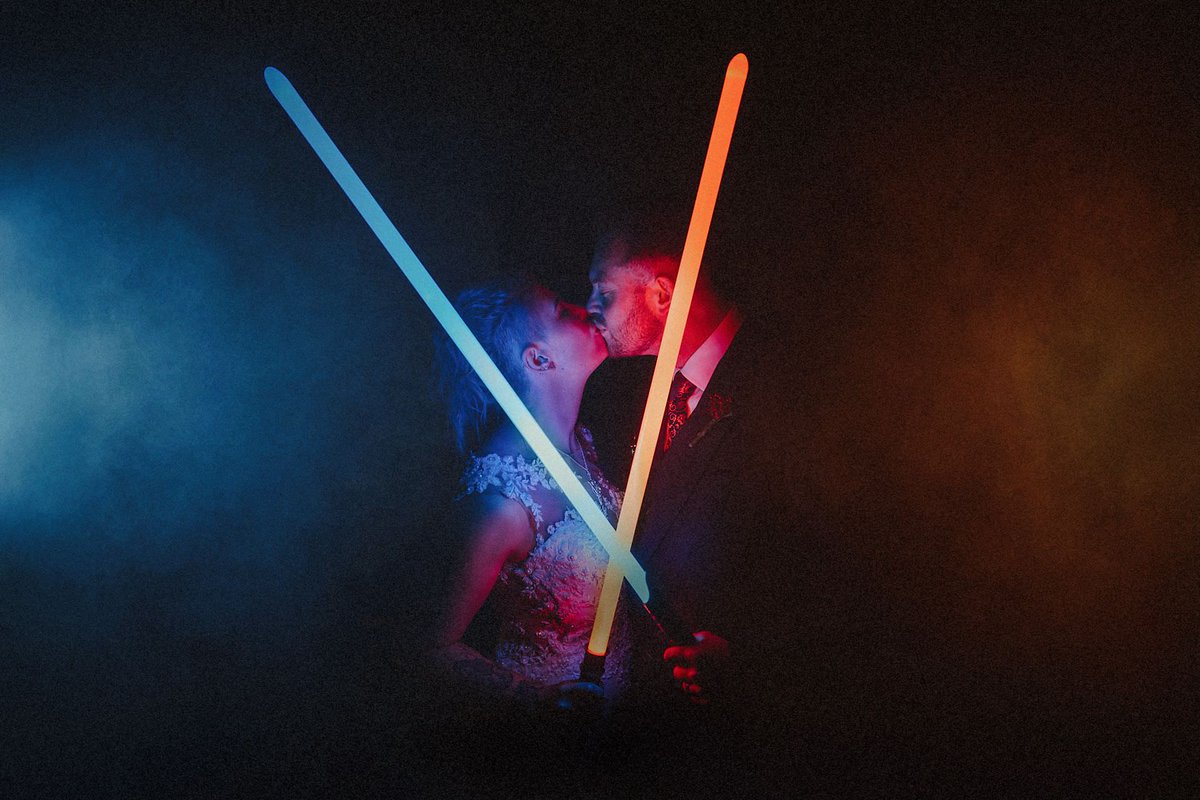 No wedding is complete without personalised light sabres! Fortunately these ones were just for show. Real light sabres are simply too dangerous to be swinging around after a few beers. The risk assessment would be far to lengthy.