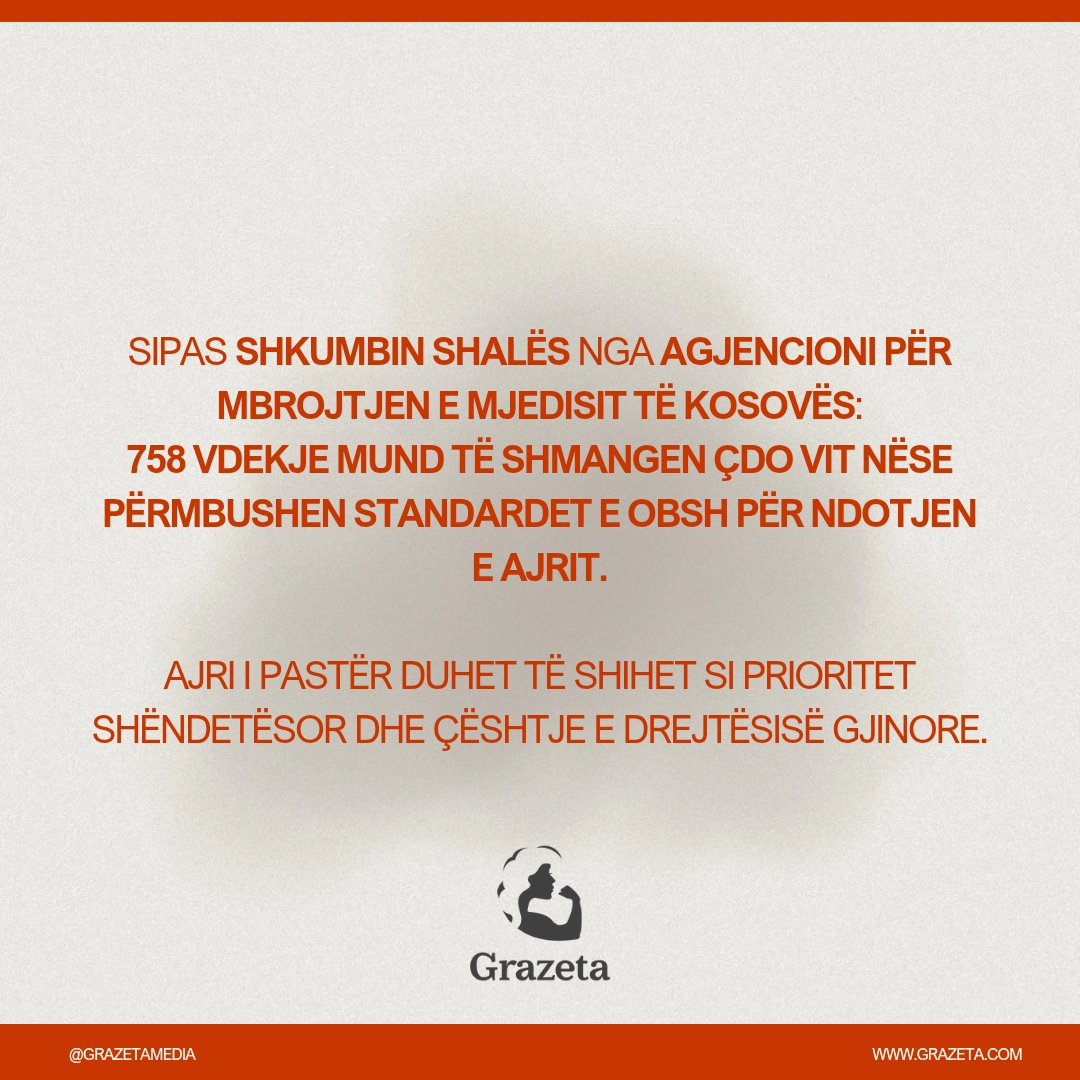 Ajri i pastër nuk është veç çështje mjedisore por e drejtë njerëzore.

Artikulli i plotë nga Eriona Hoti: 
grazeta.com/2024/12/20/ndo…