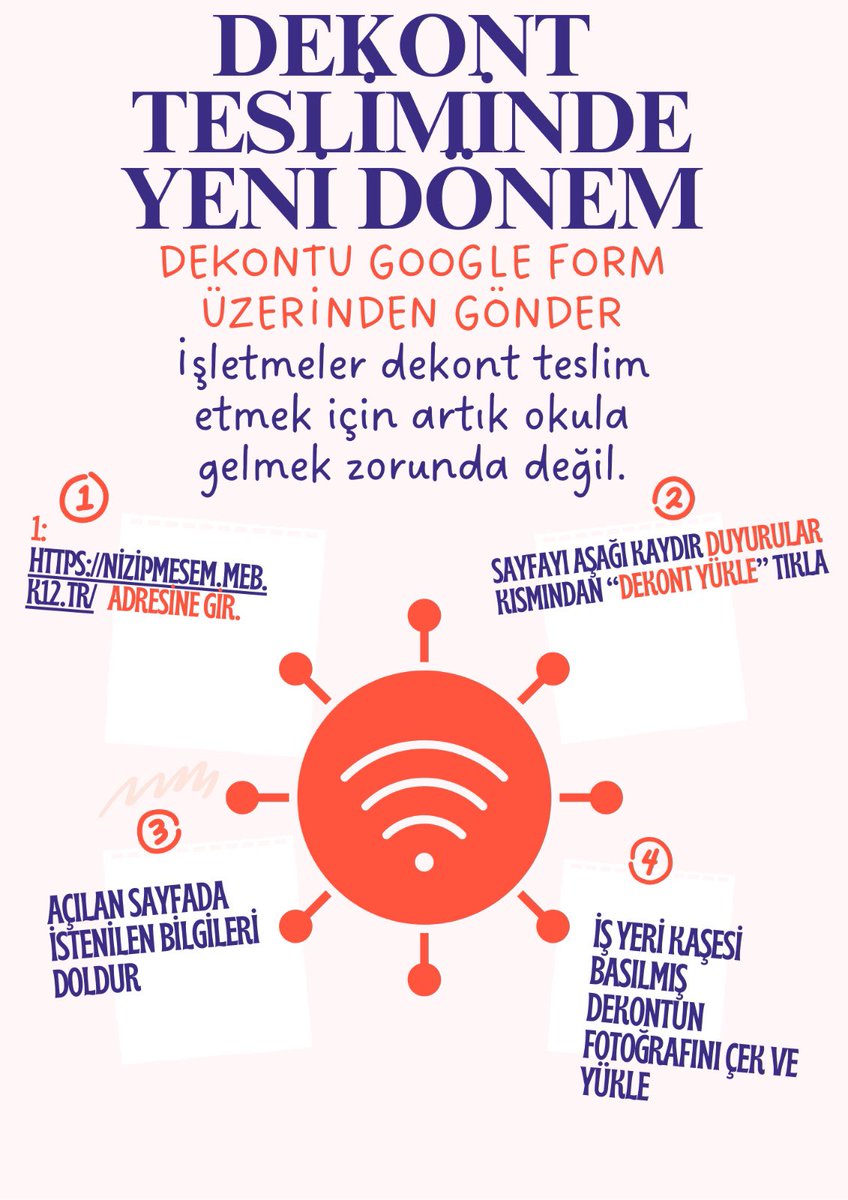Dekont tesliminde yeni dönem. Dekontu Google form üzerinden gönder. 
@Cgnde <a href="/NizipilceMEM/">Nizip İlçe Milli Eğitim Müdürlüğü</a> @MeslegimHayatim 
<a href="/erdalkilinc27/">Dr.Erdal KILINÇ</a> 
<a href="/Gaziantep_MEM/">Gaziantep İl Millî Eğitim Müdürlüğü</a>