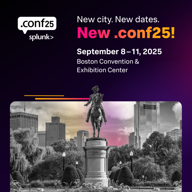 Did you hear? #splunkconf25 is heading to Boston! We're sticking to our <a href="/Splunk/">Splunk</a> roots, but keeping things fresh in a brand new city. Join us in September for more technical content, more learning opportunities, more innovation, and yes, even more fun. bit.ly/407PPxk