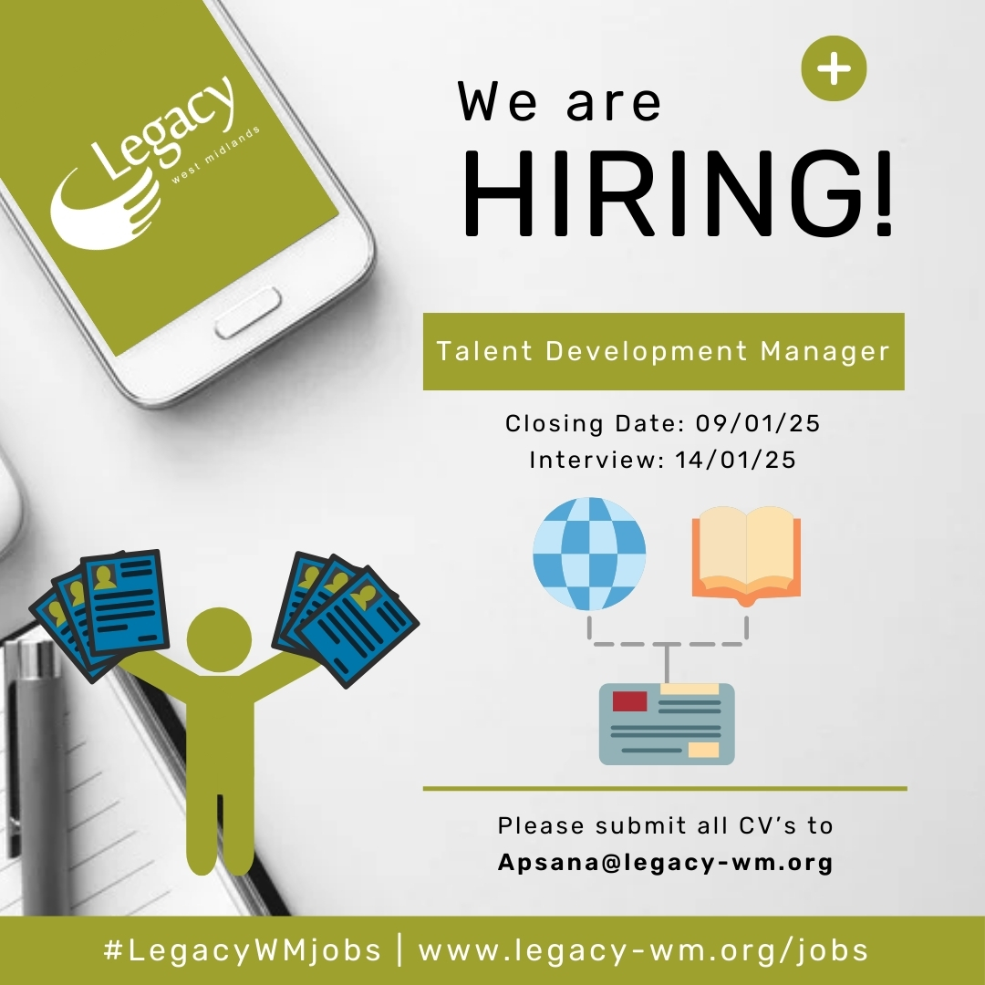 Legacy WM (@legacywm1) on Twitter photo We are still #hiring 👀 Are you looking for a #job in the Arts as a Talent Development Manager?
This is an ideal opportunity for someone with an interest in Bangladeshi Arts and its development. Please email apsana@legacy-wm.org for an application pack.
legacy-wm.org/jobs We are still #hiring 👀 Are you looking for a #job in the Arts as a Talent Development Manager?
This is an ideal opportunity for someone with an interest in Bangladeshi Arts and its development. Please email apsana@legacy-wm.org for an application pack.
legacy-wm.org/jobs