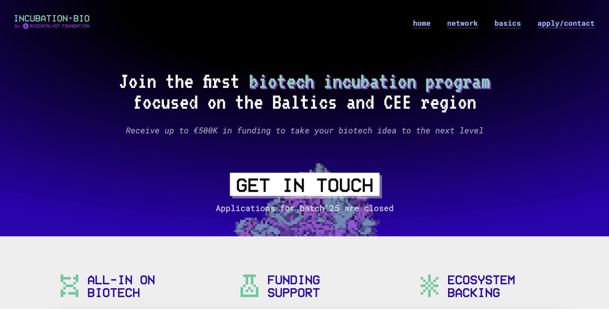 INCUBATION.BIO is here! 🎉 

Launched on January, it’s the 1st biotech incubator for CEE &amp; Baltics, supporting innovative teams in diagnostics, therapies &amp; materials.

More info: biocatalyst.eu. 
Get in touch here: incubation.bio.

🌍Follow for updates.