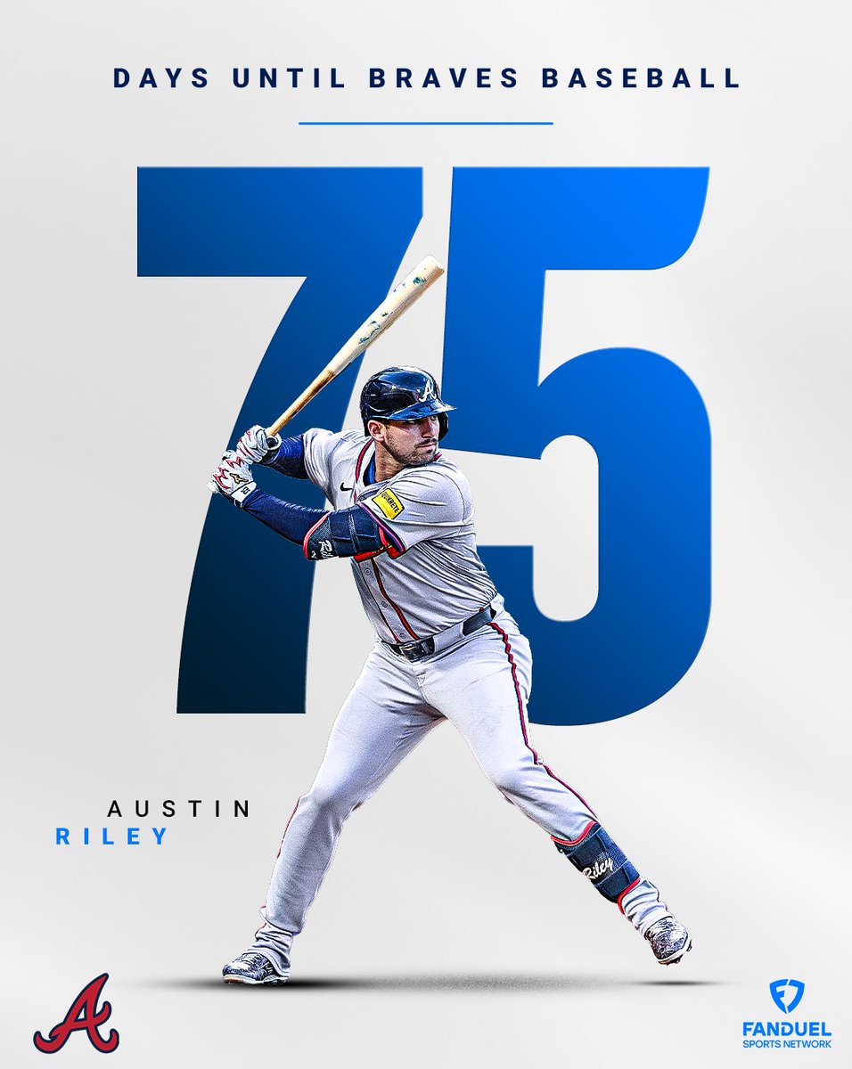 7️⃣5️⃣ days until <a href="/Braves/">Atlanta Braves</a> baseball is BACK! ⚾️

#BravesCountry