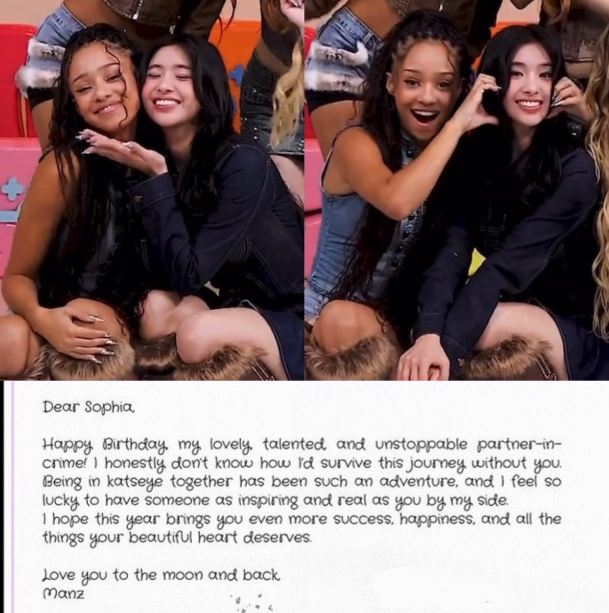 formaphinz's tweet image. Manon’s birthday message for Sophia
“my lovely talented and unstoppable partner in crime”