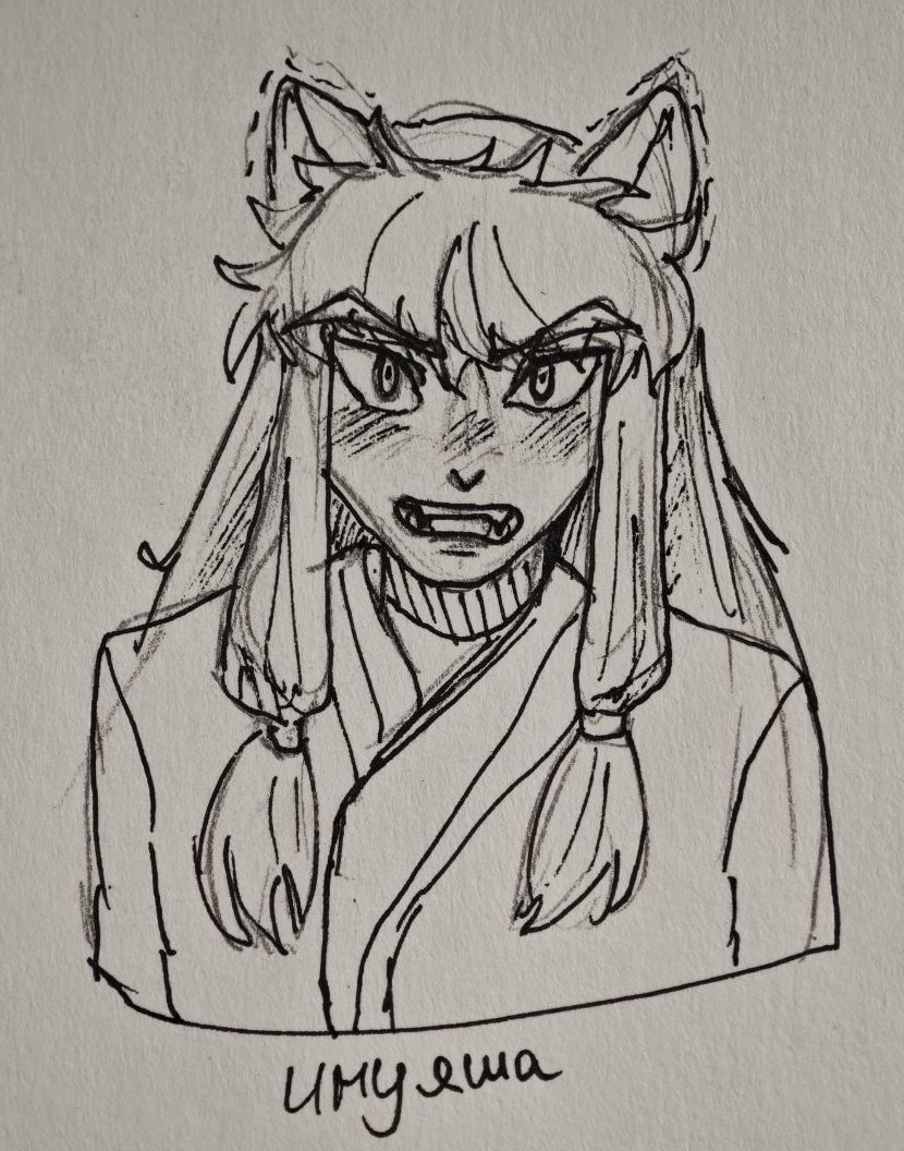 W1NEF's tweet photo. Inuyasha and Kagome (*´˘`*)♡

#art #sketches #inuyasha https://t.co/yDfugkDVRe
