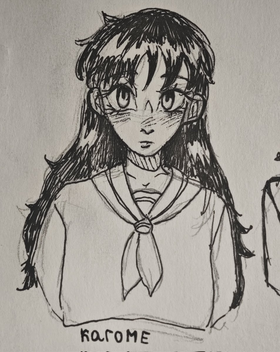 W1NEF's tweet photo. Inuyasha and Kagome (*´˘`*)♡

#art #sketches #inuyasha https://t.co/yDfugkDVRe