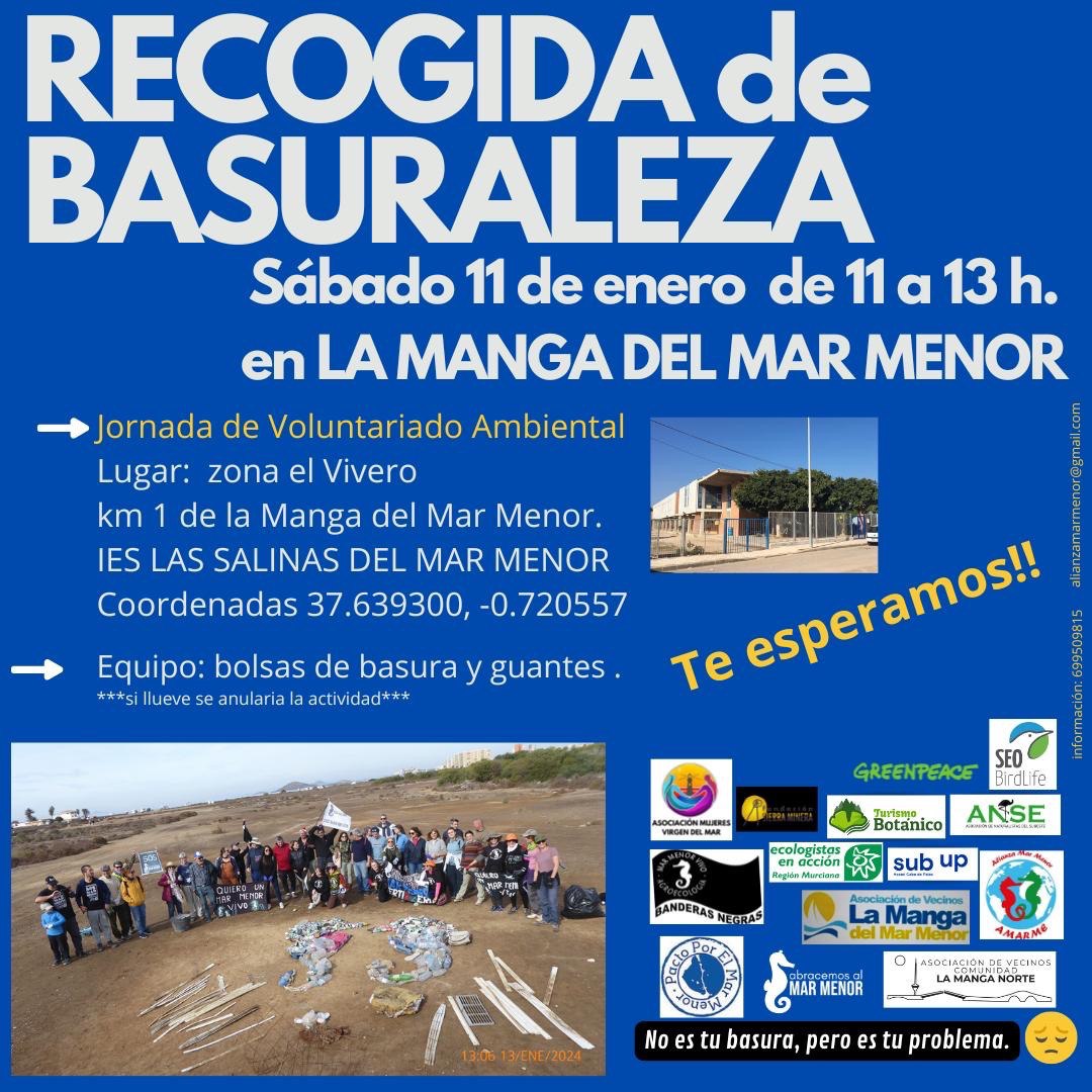 Este sábado en el km 1 de La Manga del Mar Menor. Únete!!!

#recogidaresiduos #marmenor #regiondemurcia #volunteering