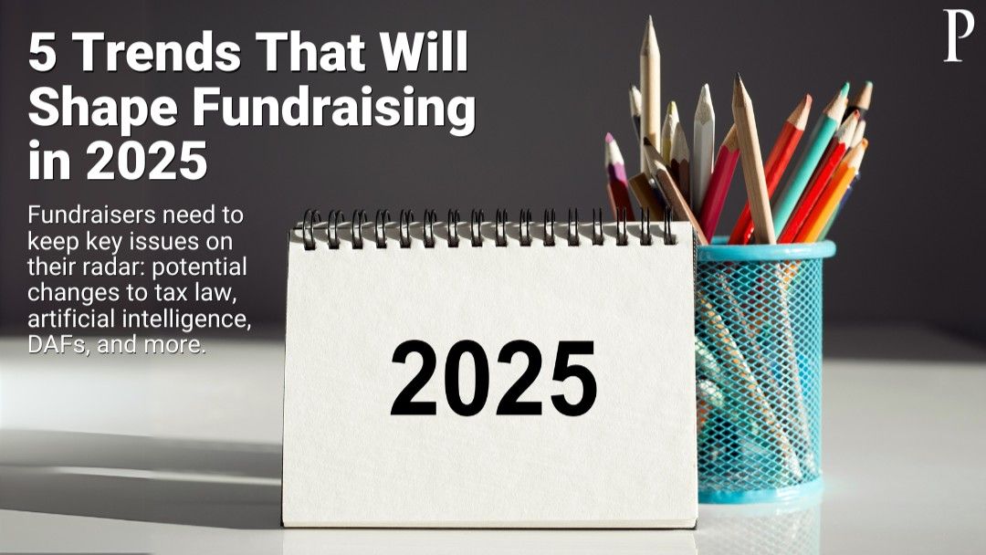 It’s the new year, a time when people make resolutions and look ahead to what they want to accomplish. Fundraisers need to keep some important trends on their radar this year: likely tax law changes, A.I. advancements, and more. We report on what you need to know as you plan for