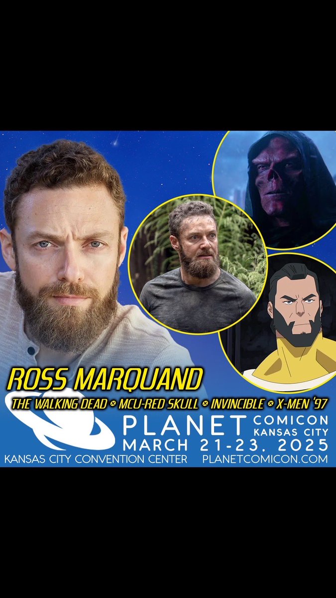 PlanetComicon's tweet image. Meet Ross Marquand at Planet Comicon Kansas City!
🎟️planetcomicon.com