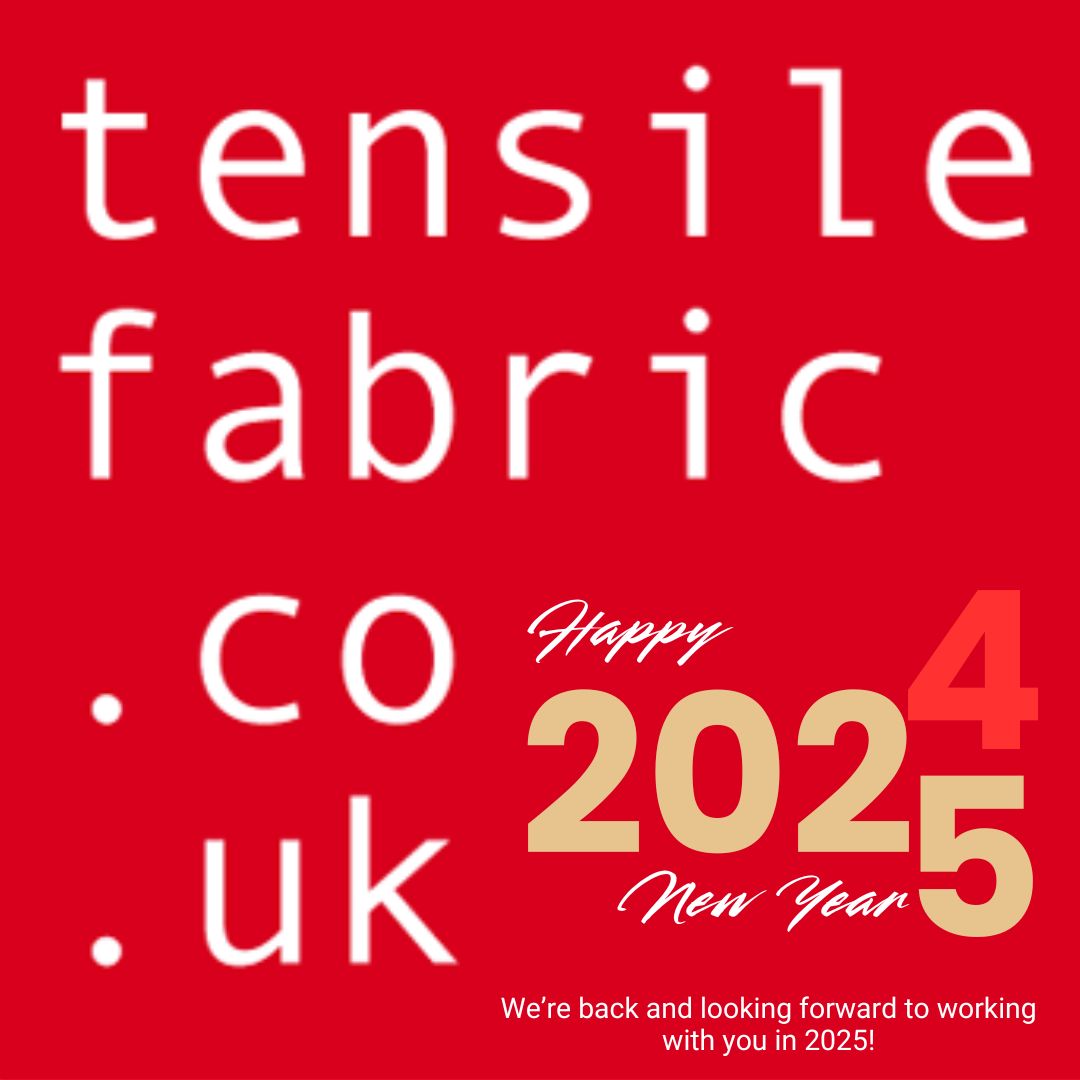 We're back! Happy new year to you all. 

We look forward to working with you in 2025 on all your tensile fabric and dining pod projects!

Get in touch with your upcoming projects - we would love to help: buff.ly/3mppu9h