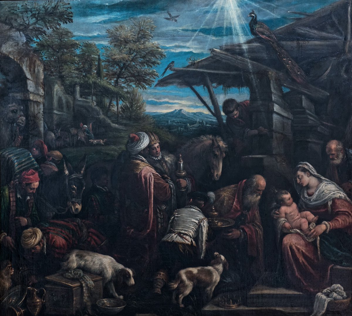 sinebrychoffart's tweet photo. Toivotamme rauhallista loppiaista! 👑 Kuvataiteessa tunnettu aihe Kuninkaitten kumarrus (Adoration of the Magi) kuvaa loppiaisen tapahtumia. #loppiainen 

Jacopo Bassano -näyttely on avoinna vielä 12.1. asti - lämpimästi tervetuloa! 
https://t.co/XErPa4IBtt https://t.co/YxD78WhaQA