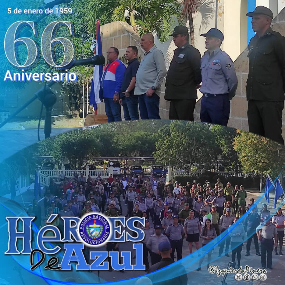 En la #IslaDeLaJuventud se le rindió homenaje a nuestra gloriosa Policía Nacional Revolucionaria en su 66 aniversario  #SentirPinero #SíSePuede