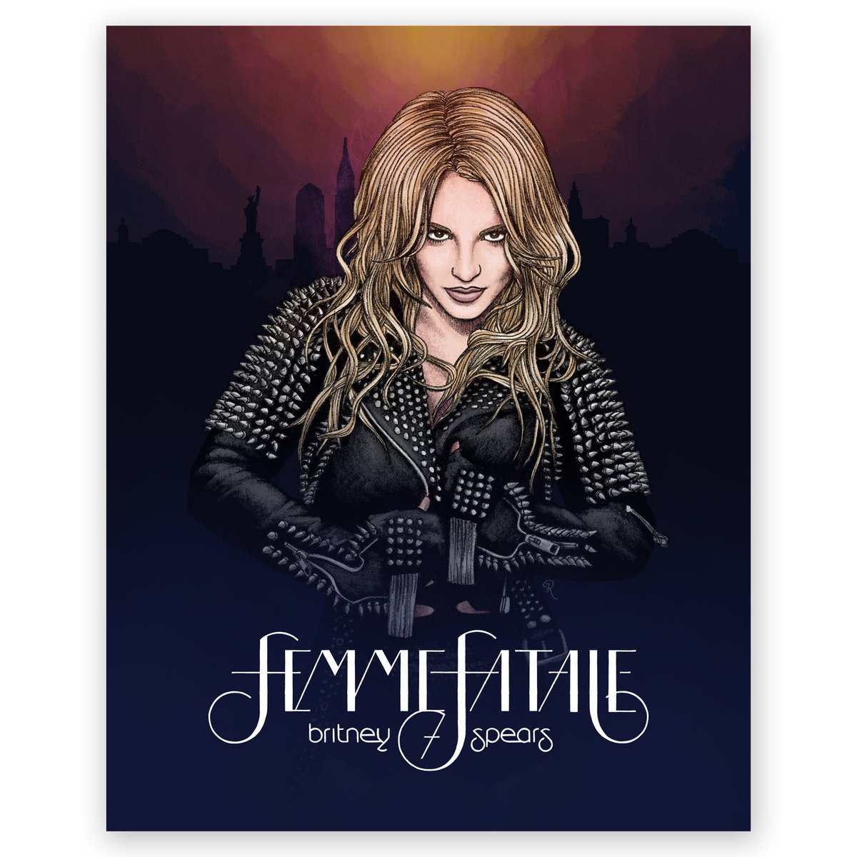 jasonriv37's tweet photo. Next up: Brit’s 7th studio album, FEMME FATALE, 2011 🌇 #BritneySpears #FemmeFatale #Print available at https://t.co/i1tC88CVzL! #Britney #TillTheWorldEnds #TTWE #IWannaGo #HoldItAgainstMe #Pop #PopMusic #Music #BritneyNerd #BritneyArmy #BArmy #DigitalArt #DigitalArtist https://t.co/l6u3b5HHhl