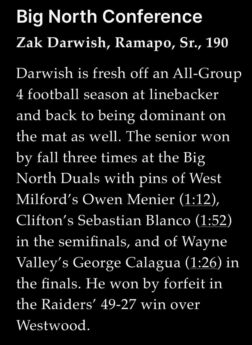 Wrestler of the week! 4-0