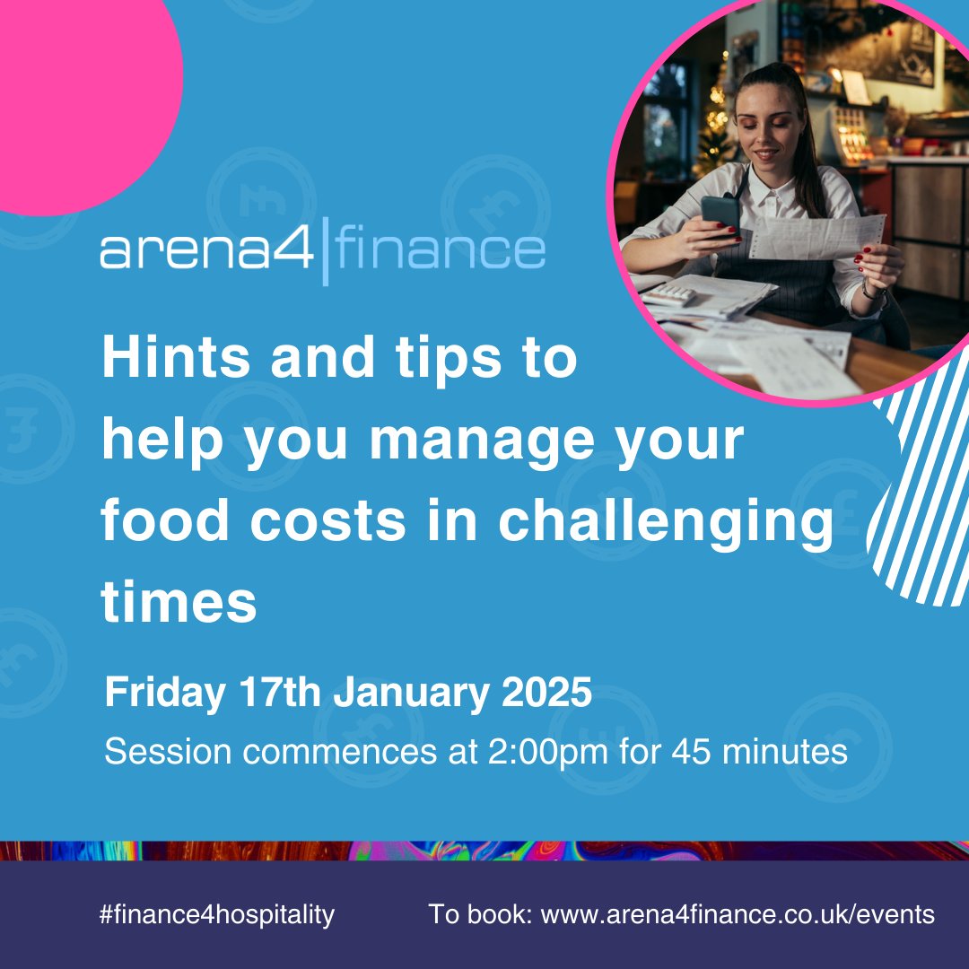 A Happy New Year to all our followers, customers, associates and learners! We start the year with a free webinar focusing on tools for managing food cost and gross profit - to sign up arena4finance.co.uk/product/free-w…
#restaurants #FoodAndBeverage #restaurantprofitability