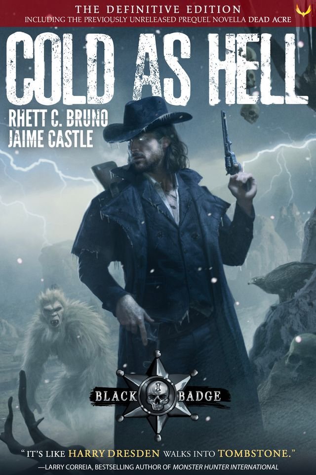 🖤🖤COVER REVEAL🖤🖤

Stoked to bring you guys the cover for 'Cold As Hell: The Definitive Edition (Black Badge #1)' by Rhett C. Bruno &amp; Jaime Castle. 

Drops on March 4th, 2025

Art by <a href="/cmcgrath72/">chris mcgrath</a> 

Published by <a href="/AethonBooks/">Aethon Books</a>