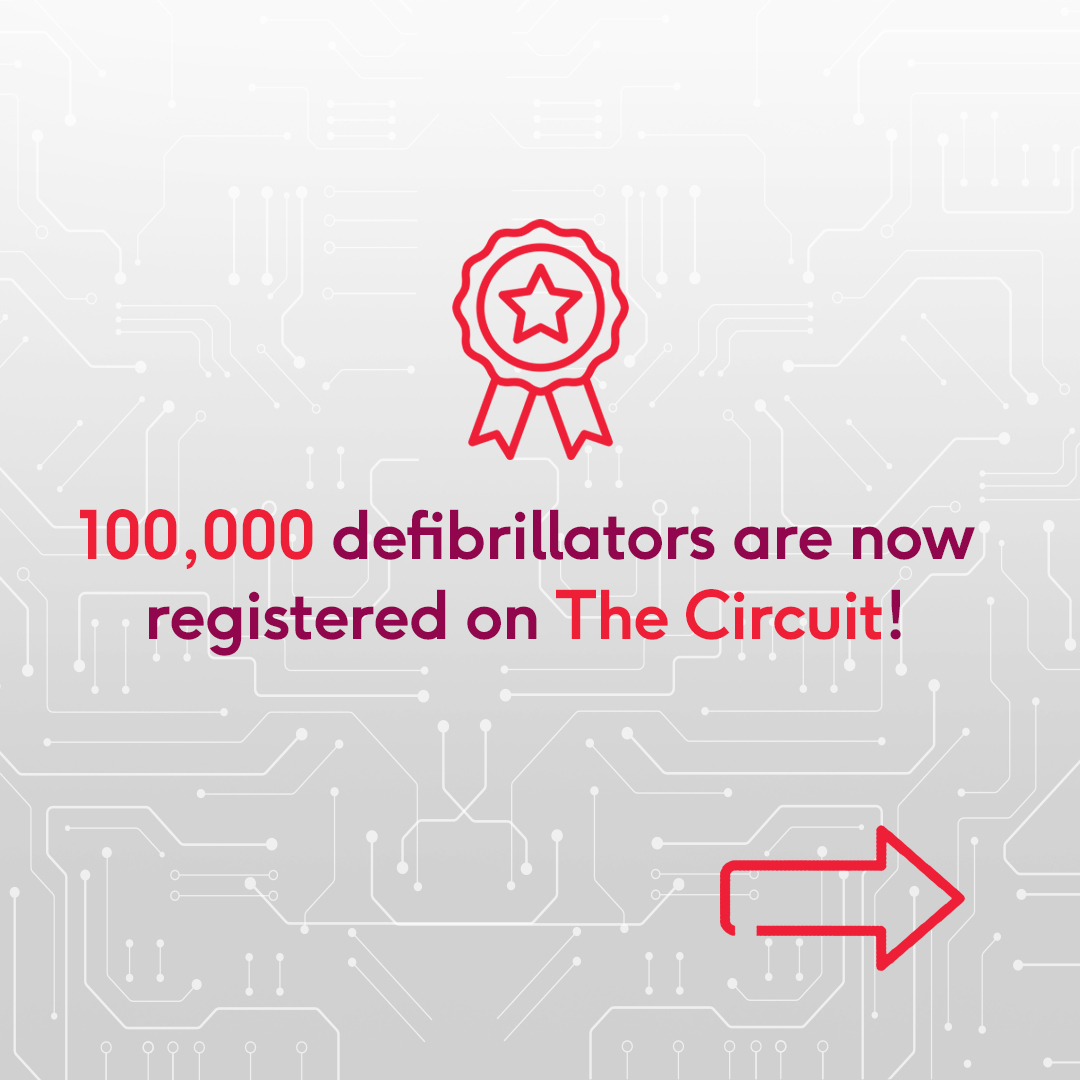 We are thrilled to announce that 100,000 defibrillators are now registered on The Circuit!