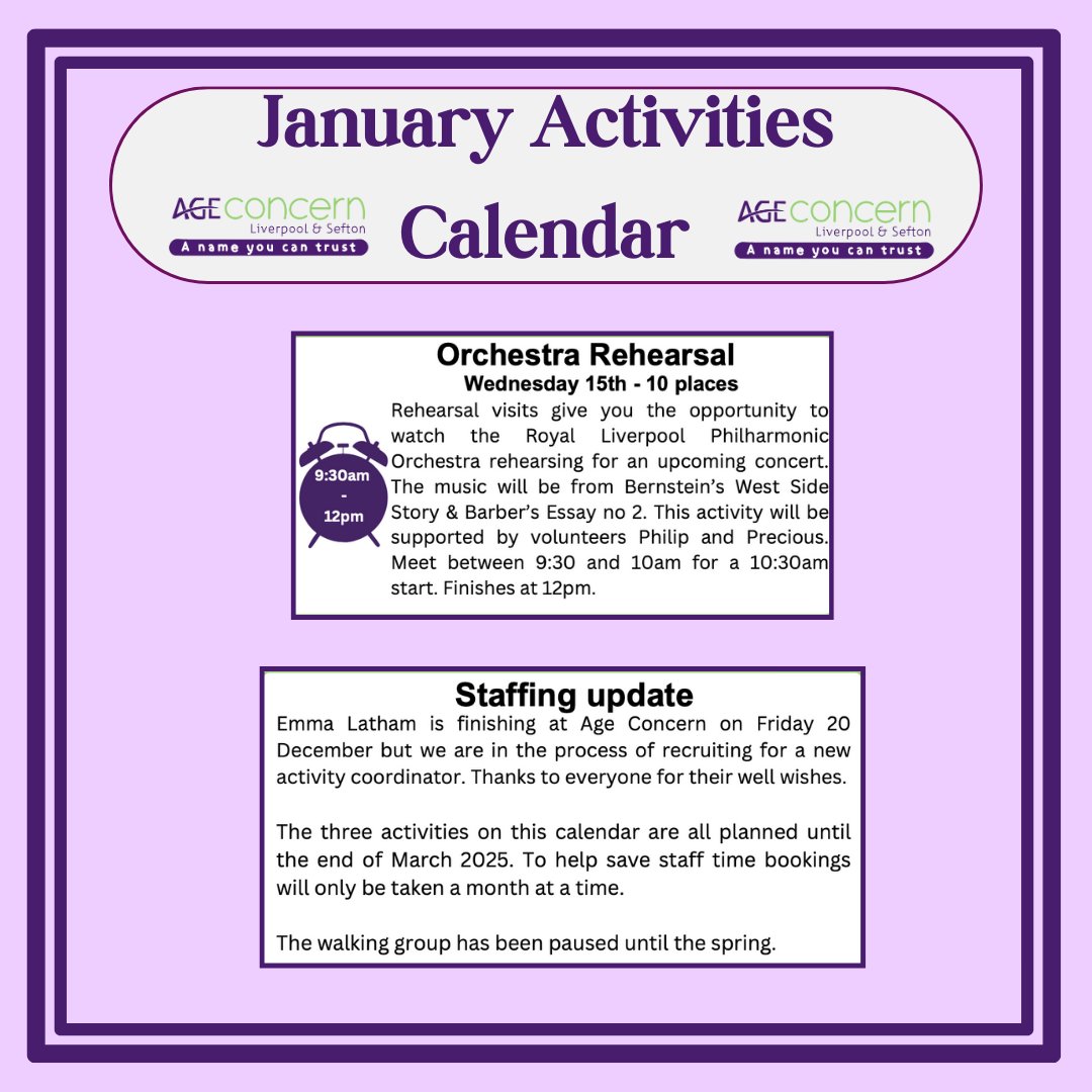 🎉 Start 2025 with our January Activities! 🎉