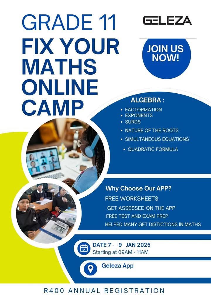 Marching towards our app launch...making sure Grade 11 and 12 learners master Algebra the core of Mathematics!