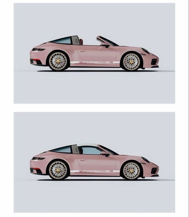 porsche 911 targa pink sakura