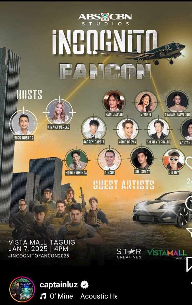 Sa mga malalapit sa taguig guys bukas kasama si binsoy sa guest nang INCOGNITO FANCON baka gsto nyo pumunta