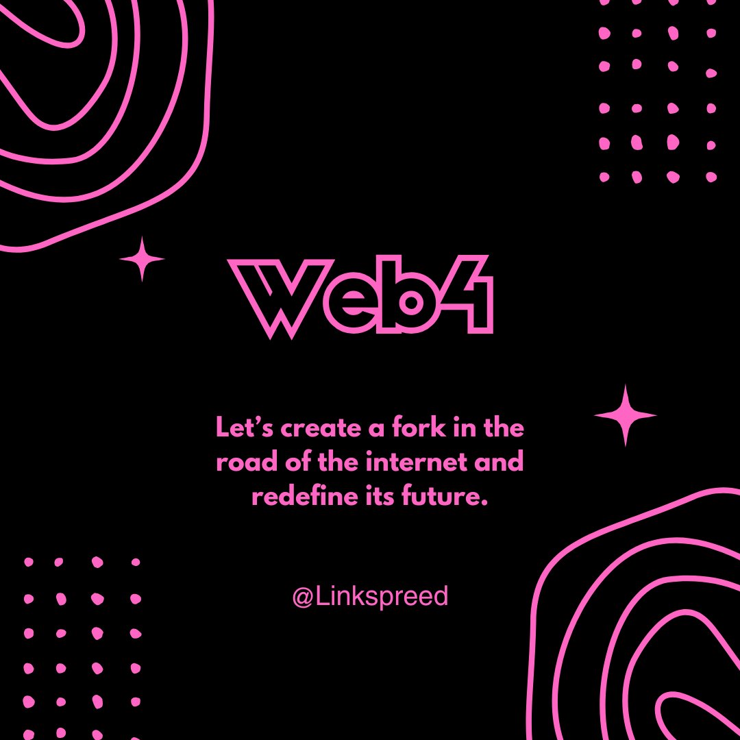 linkspreed's tweet image. 🌐🚀 With #Web4, we’re building a fork in the road of the internet to redefine it – decentralized, secure, and for everyone! ✨ Are you ready for the next era? #FutureOfTheNet #Web4Revolution 💡💻