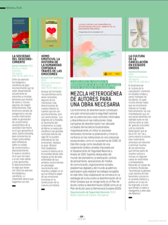 CostanzaRdO's tweet image. 🇪🇸📚 Thank you, #Telos magazine, for writing about my book. Gracias, @revistatelos @fundacionTef, por escribir sobre mi libro #LaCulturaDeLaCancelaciónEnEstadosUnidos @alianza_ed #Scorrettissimi @editorilaterza
