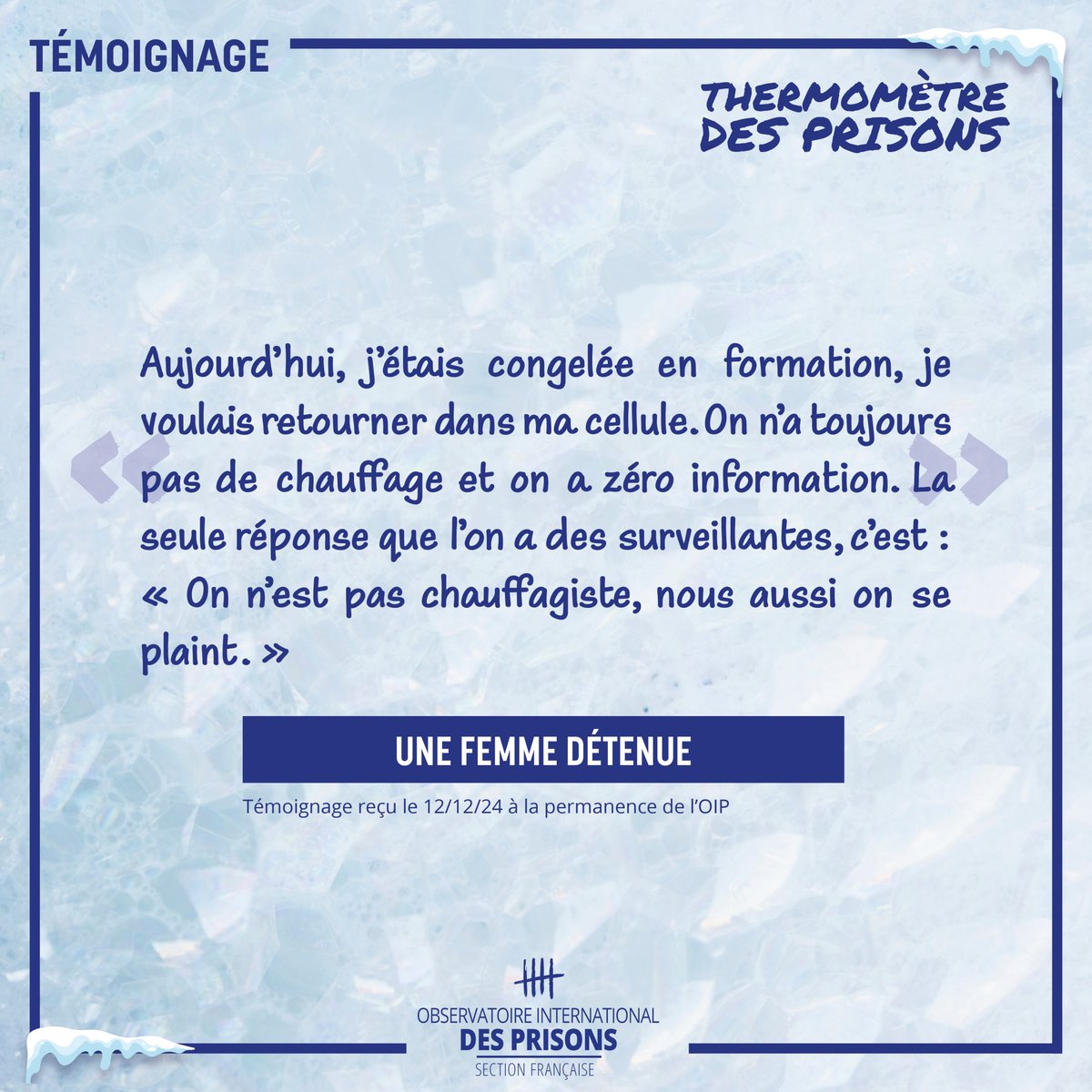 Observatoire international des prisons (OIP) tweet media